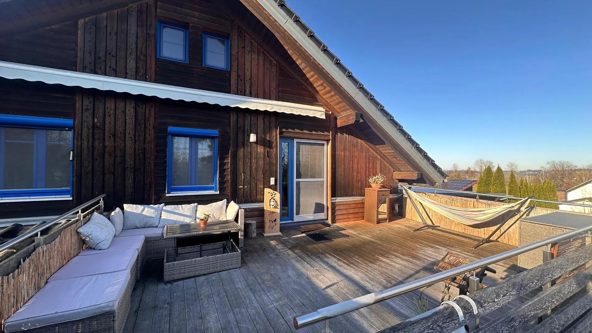 Ferienwohnung Mit Sonniger Dachterrasse Am Pferdehof Eichendorf